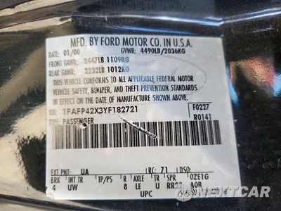 Zdjęcie 12 z 12 samochodu: 2000 FORD MUSTANG GT VIN:1FAFP42X3YF182721 - miniatura