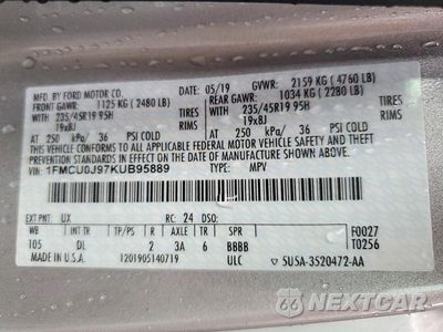 Zdjęcie 13 z 13 samochodu: 2019 FORD ESCAPE TITANIUM VIN:1FMCU0J97KUB95889 - miniatura