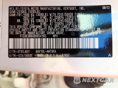 Zdjęcie 13 z 13 samochodu: 2013 TOYOTA VENZA XLE VIN:4T3ZK3BBXDU054165 - miniatura