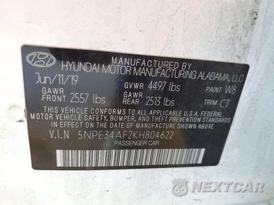Zdjęcie 13 z 13 samochodu: 2019 HYUNDAI SONATA SPORT VIN:5NPE34AF2KH804622 - miniatura