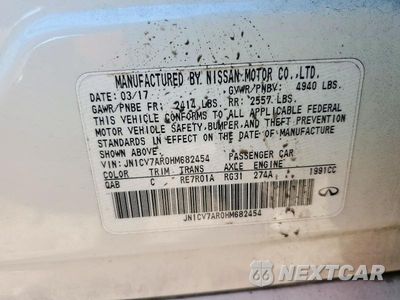 Zdjęcie 12 z 12 samochodu: 2017 INFINITI Q50 2.0T PREMIUM VIN:JN1CV7AR0HM682454 - miniatura