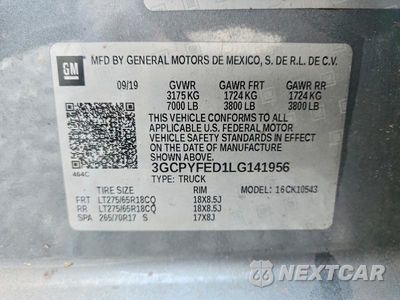 Zdjęcie 13 z 13 samochodu: 2020 CHEVROLET SILVERADO K1500 LT TRAIL BOSS VIN:3GCPYFED1LG141956 - miniatura