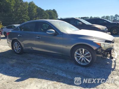 Czwarte zdjęcie samochodu z boku: 2014 INFINITI Q50 PREMIUM VIN:JN1BV7AP2EM683336 - miniatura