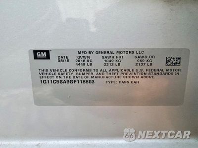 Zdjęcie 12 z 12 samochodu: 2016 CHEVROLET MALIBU LIMITED LT VIN:1G11C5SA3GF118803 - miniatura