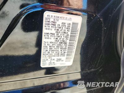 Zdjęcie 13 z 13 samochodu: 2010 NISSAN ROGUE S VIN:JN8AS5MVXAW147348 - miniatura