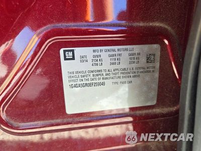 Zdjęcie 12 z 12 samochodu: 2014 BUICK LACROSSE VIN:1G4GA5GR0EF259049 - miniatura