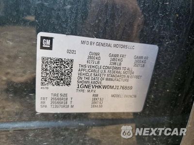 Zdjęcie 13 z 13 samochodu: 2021 CHEVROLET TRAVERSE LT VIN:1GNEVHKW0MJ176559 - miniatura