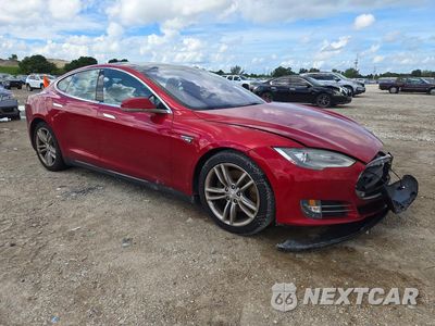 Czwarte zdjęcie samochodu z boku: 2015 TESLA MODEL S 90D VIN:5YJSA1V23FF097565 - miniatura