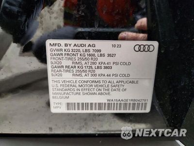 Zdjęcie 13 z 13 samochodu: 2024 AUDI Q8 E-TRON PREMIUM PLUS VIN:WA15AAGE1RB042781 - miniatura