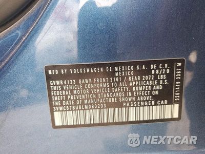 Zdjęcie 13 z 13 samochodu: 2020 VOLKSWAGEN JETTA S VIN:3VWC57BU8LM080203 - miniatura