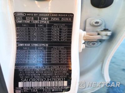 Zdjęcie 14 z 14 samochodu: 2018 LAND ROVER DISCOVERY SPORT HSE VIN:SALCR2RX2JH760831 - miniatura