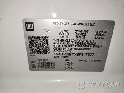 Zdjęcie 12 z 12 samochodu: 2025 CHEVROLET SILVERADO K2500 HEAVY DUTY LT VIN:1GC1KNEYXSF347927 - miniatura
