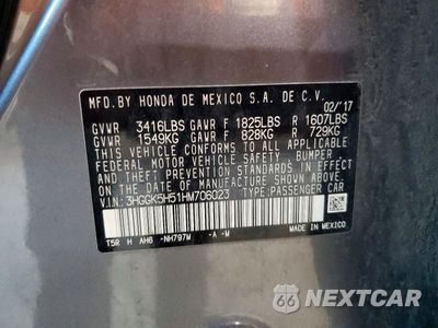 Zdjęcie 12 z 12 samochodu: 2017 HONDA FIT LX VIN:3HGGK5H51HM706023 - miniatura