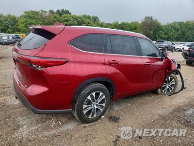 Trzecie zdjęcie samochodu z tyłu: 2020 TOYOTA HIGHLANDER XLE VIN:5TDGZRAHXLS506174 - miniatura