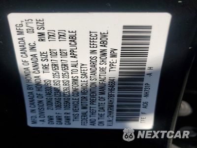 Zdjęcie 14 z 14 samochodu: 2015 HONDA CR-V EXL VIN:2HKRM4H78FH646841 - miniatura