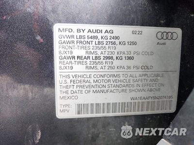 Zdjęcie 13 z 13 samochodu: 2022 AUDI Q5 PREMIUM PLUS 45 VIN:WA1EAAFY5N2074185 - miniatura
