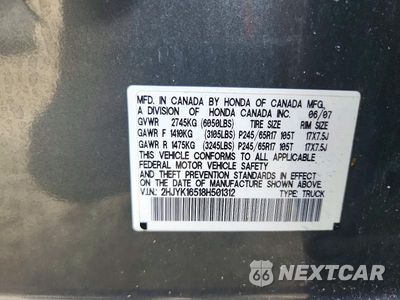 Zdjęcie 12 z 12 samochodu: 2008 HONDA RIDGELINE RTL VIN:2HJYK16518H501312 - miniatura