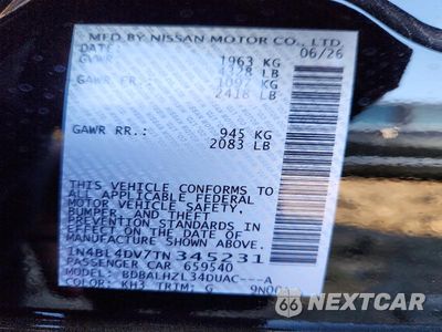 Zdjęcie 12 z 12 samochodu: 2026 NISSAN ALTIMA SV VIN:1N4BL4DV7TN345231 - miniatura