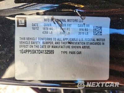 Zdjęcie 12 z 12 samochodu: 2013 BUICK VERANO VIN:1G4PP5SK7D4132589 - miniatura