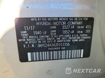 Zdjęcie 12 z 12 samochodu: 2018 HYUNDAI ACCENT SE VIN:3KPC24A34JE011356 - miniatura