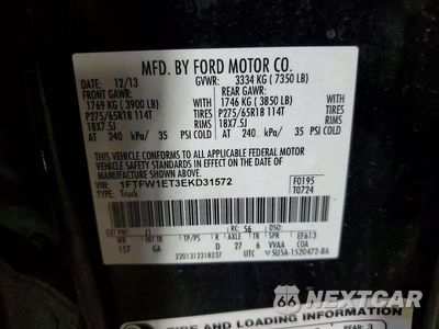 Zdjęcie 12 z 12 samochodu: 2014 FORD F150 SUPERCREW VIN:1FTFW1ET3EKD31572 - miniatura