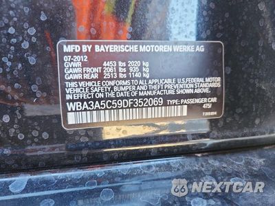 Zdjęcie 13 z 13 samochodu: 2013 BMW 328 I VIN:WBA3A5C59DF352069 - miniatura