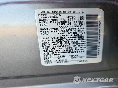 Zdjęcie 12 z 12 samochodu: 2015 NISSAN ROGUE SELECT S VIN:JN8AS5MV9FW766448 - miniatura