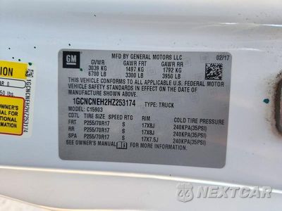 Zdjęcie 12 z 12 samochodu: 2017 CHEVROLET SILVERADO C1500 VIN:1GCNCNEH2HZ253174 - miniatura