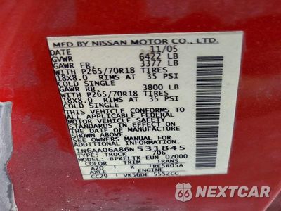 Zdjęcie 12 z 12 samochodu: 2006 NISSAN TITAN XE VIN:1N6AA06A86N531845 - miniatura