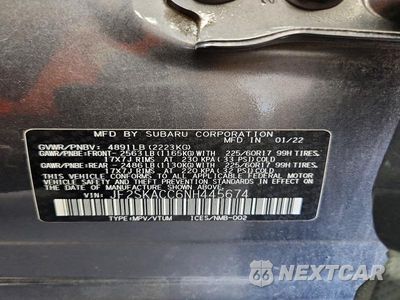 Zdjęcie 12 z 12 samochodu: 2022 SUBARU FORESTER VIN:JF2SKACC6NH445674 - miniatura