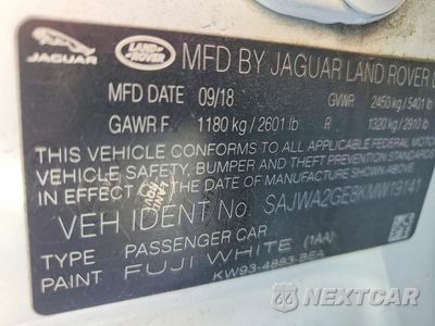 Zdjęcie 13 z 13 samochodu: 2019 JAGUAR XJL SUPERCHARGED VIN:SAJWA2GE8KMW19141 - miniatura