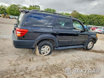 Trzecie zdjęcie samochodu z tyłu: 2002 TOYOTA SEQUOIA LIMITED VIN:5TDZT38A72S134100 - miniatura