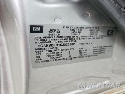 Zdjęcie 13 z 13 samochodu: 2012 BUICK ENCLAVE VIN:5GAKVCED1CJ326302 - miniatura