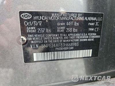 Zdjęcie 12 z 12 samochodu: 2018 HYUNDAI SONATA SE VIN:5NPE24AF8JH668983 - miniatura