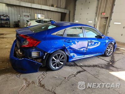 Trzecie zdjęcie samochodu z tyłu: 2021 HONDA CIVIC EX VIN:19XFC1F36ME008061 - miniatura