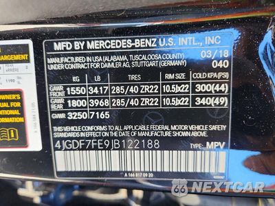 Zdjęcie 14 z 14 samochodu: 2018 MERCEDES-BENZ GLS 63 AMG 4MATIC VIN:4JGDF7FE9JB122188 - miniatura