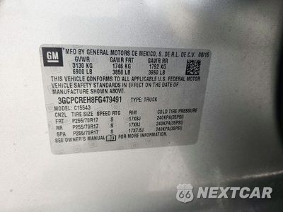 Zdjęcie 12 z 12 samochodu: 2015 CHEVROLET SILVERADO VIN:3GCPCREH8FG479491 - miniatura