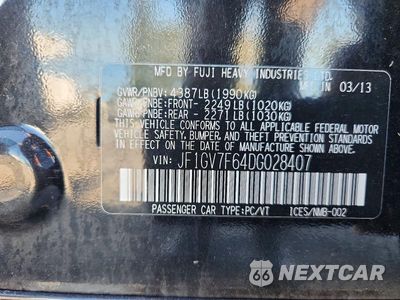 Zdjęcie 13 z 13 samochodu: 2013 SUBARU IMPREZA WRX VIN:JF1GV7F64DG028407 - miniatura