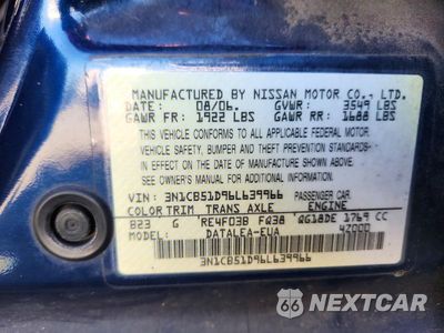 Zdjęcie 12 z 12 samochodu: 2006 NISSAN SENTRA 1.8 VIN:3N1CB51D96L639966 - miniatura