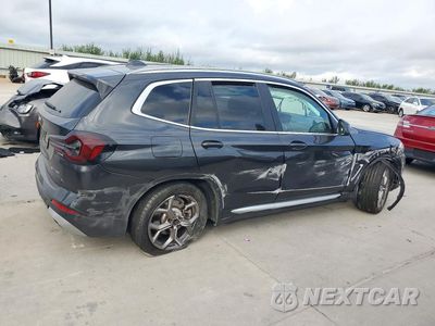 Trzecie zdjęcie samochodu z tyłu: 2022 BMW X3 SDRIVE30I VIN:5UX43DP06N9L75303 - miniatura