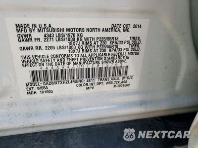 Zdjęcie 13 z 13 samochodu: 2015 MITSUBISHI OUTLANDER SPORT SE VIN:4A4AR4AU1FE012763 - miniatura