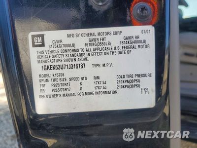 Zdjęcie 13 z 13 samochodu: 2001 GMC DENALI VIN:1GKEK63U71J316187 - miniatura
