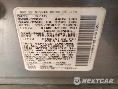 Zdjęcie 13 z 13 samochodu: 2016 NISSAN ROGUE S VIN:JN8AT2MT8GW012811 - miniatura