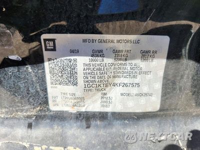 Zdjęcie 12 z 12 samochodu: 2019 CHEVROLET SILVERADO K2500 HEAVY DUTY LTZ VIN:1GC1KTEY4KF267575 - miniatura
