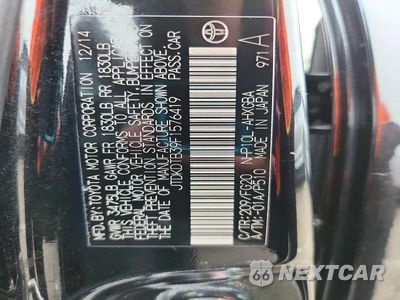 Zdjęcie 13 z 13 samochodu: 2015 TOYOTA PRIUS C THREE VIN:JTDKDTB39F1576419 - miniatura