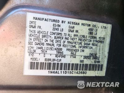Zdjęcie 13 z 13 samochodu: 2005 NISSAN ALTIMA 2.5 VIN:1N4AL11D15C142680 - miniatura