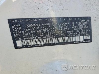 Zdjęcie 12 z 12 samochodu: 2020 HONDA FIT LX VIN:3HGGK5H45LM729353 - miniatura
