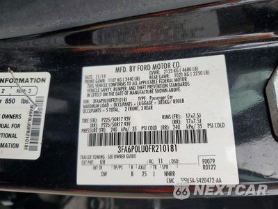 Zdjęcie 12 z 12 samochodu: 2015 FORD FUSION SE HYBRID VIN:3FA6P0LU0FR210181 - miniatura