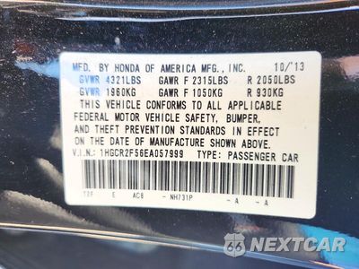 Zdjęcie 13 z 13 samochodu: 2014 HONDA ACCORD SPORT VIN:1HGCR2F56EA057999 - miniatura