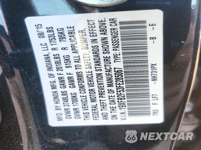 Zdjęcie 12 z 12 samochodu: 2015 HONDA CIVIC LX VIN:19XFB2F53FE285067 - miniatura